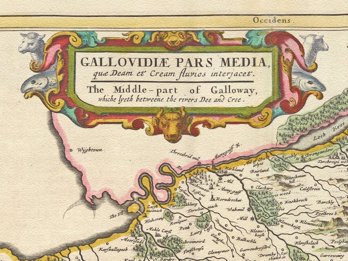 Detail from old map of West Kirkcudbright