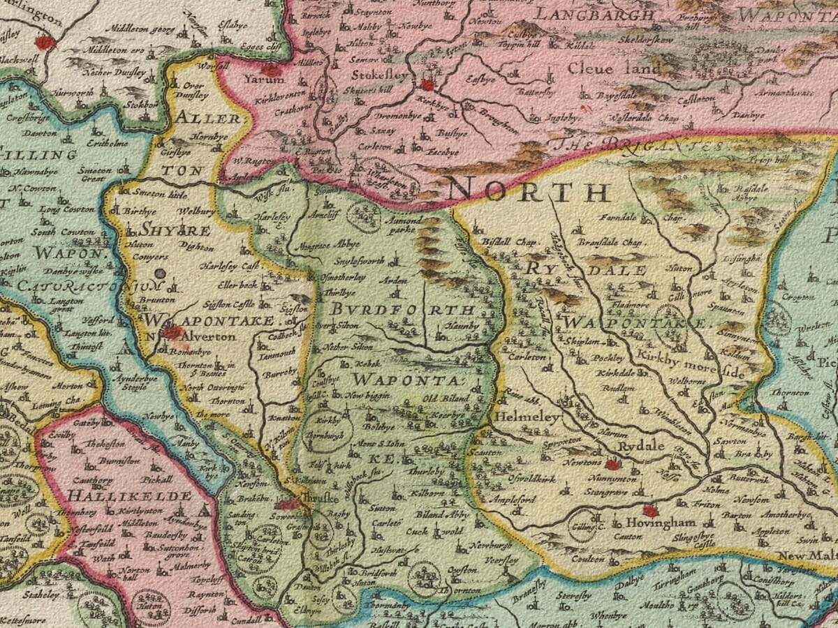 Yorkshire North Old Map Detail