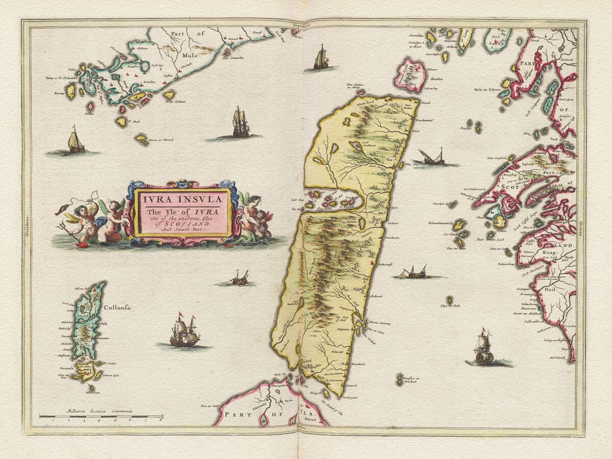 Old Map Isle of Jura