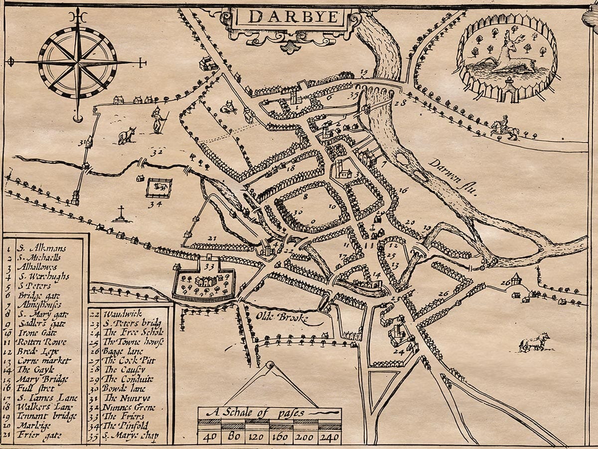 Old Town Plan of Derby