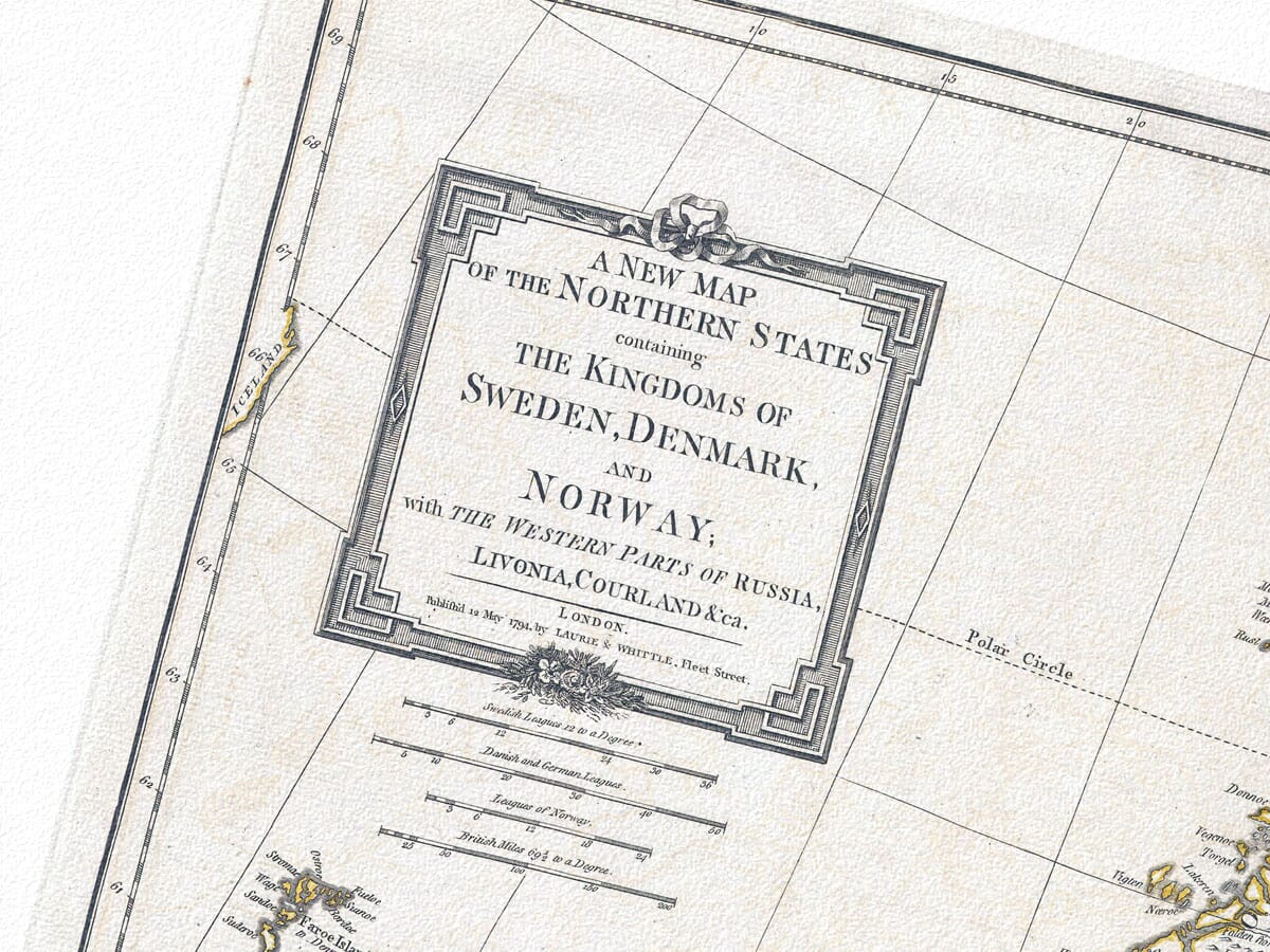 Detail from an old map of Finland