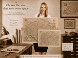 Old Map of Bohemia Size Comparison