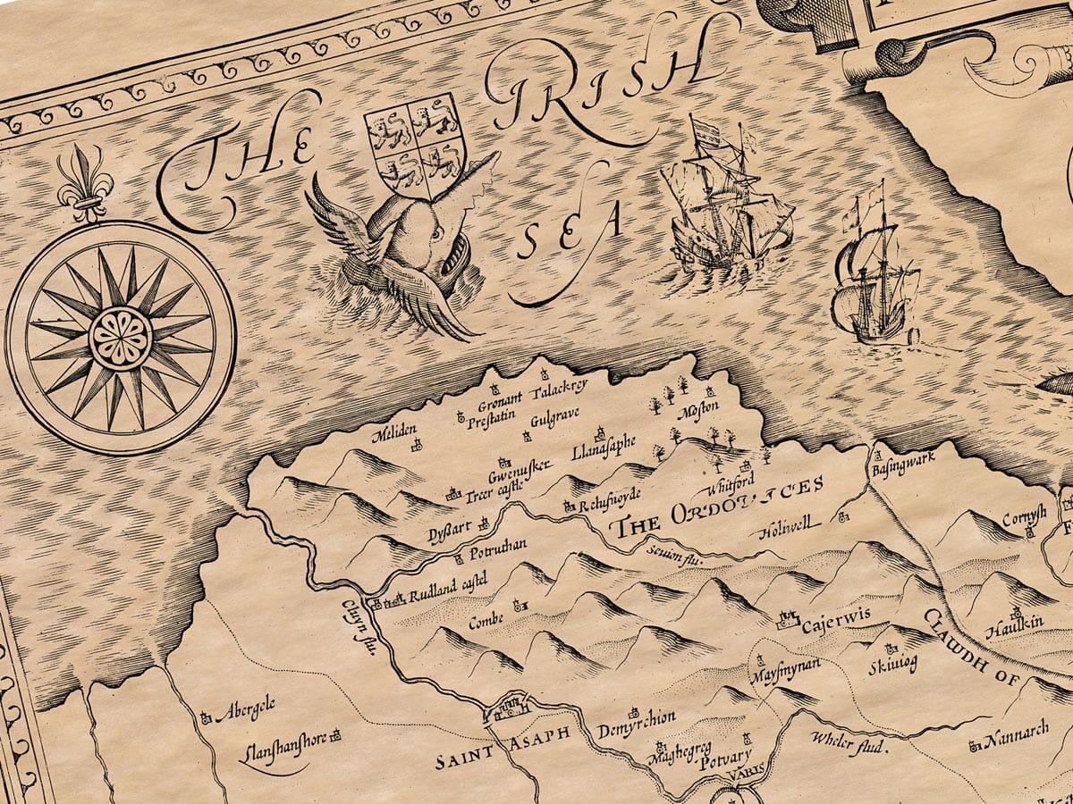 Detail from an old map of Flintshire