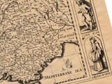 Detail from an old map of France