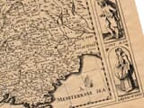 Detail from an old map of France