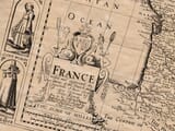 Detail from an old map of France
