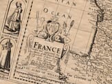 France Detail from an old map of France