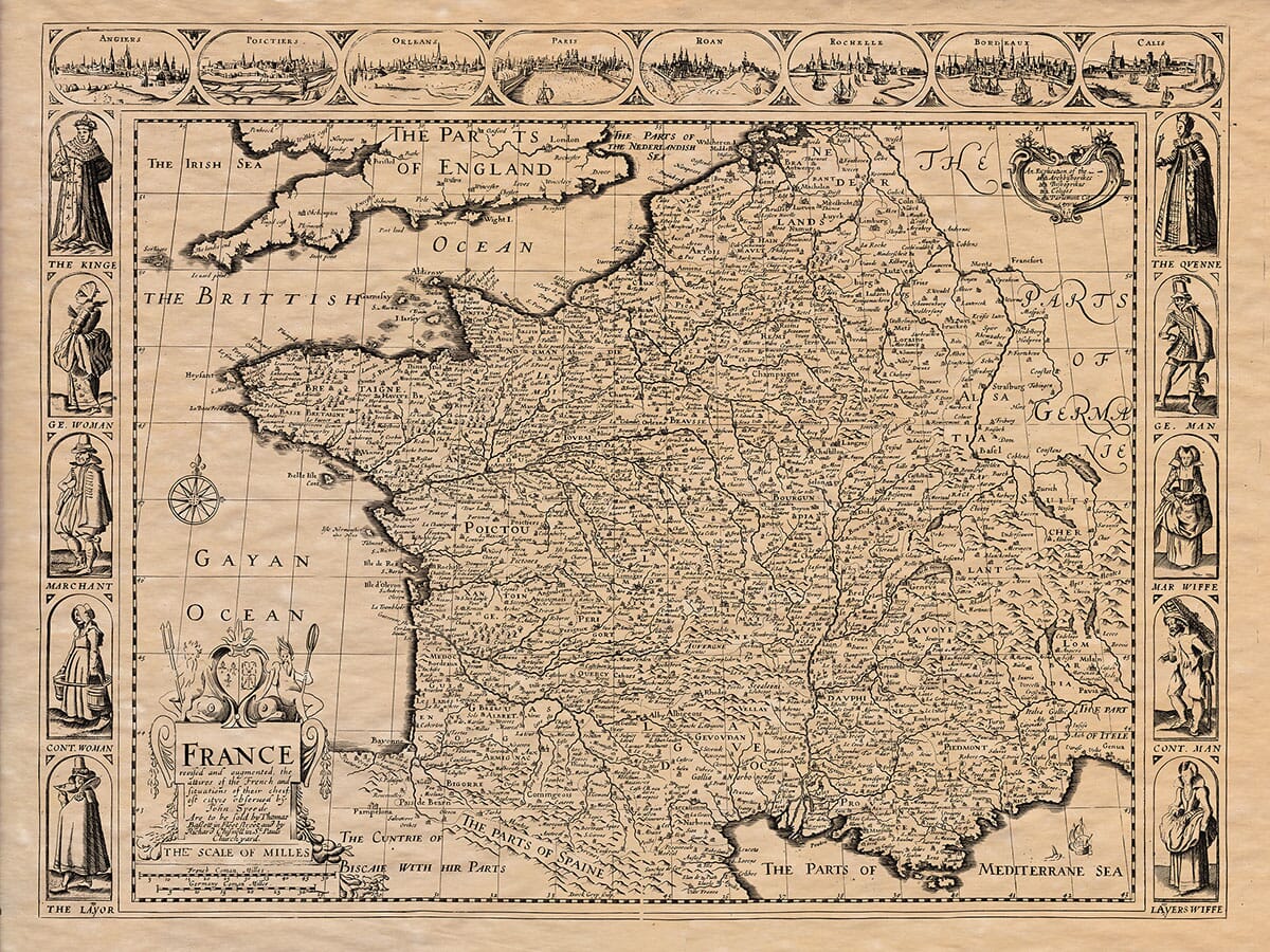 Old Map of France