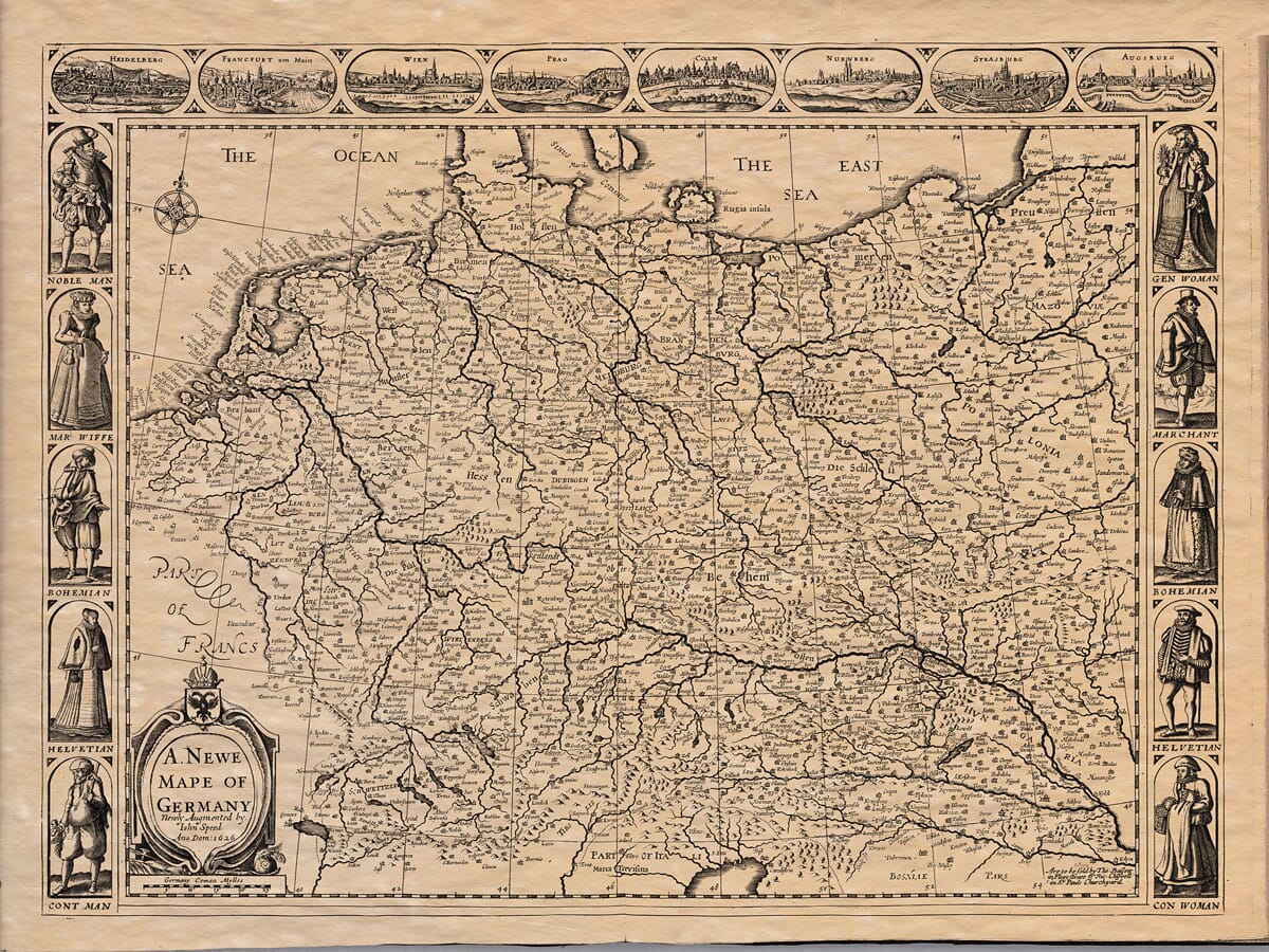Old Map of Germany