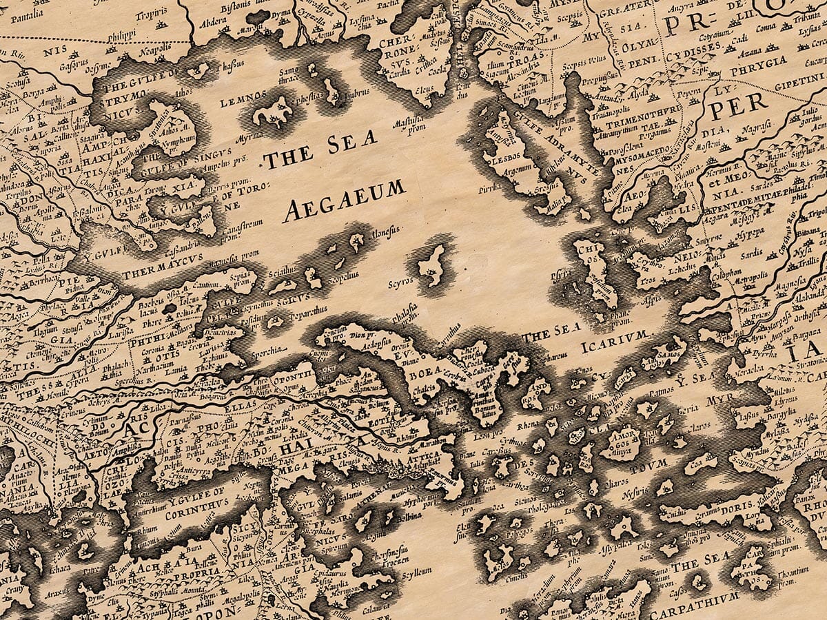 aegean sea old map