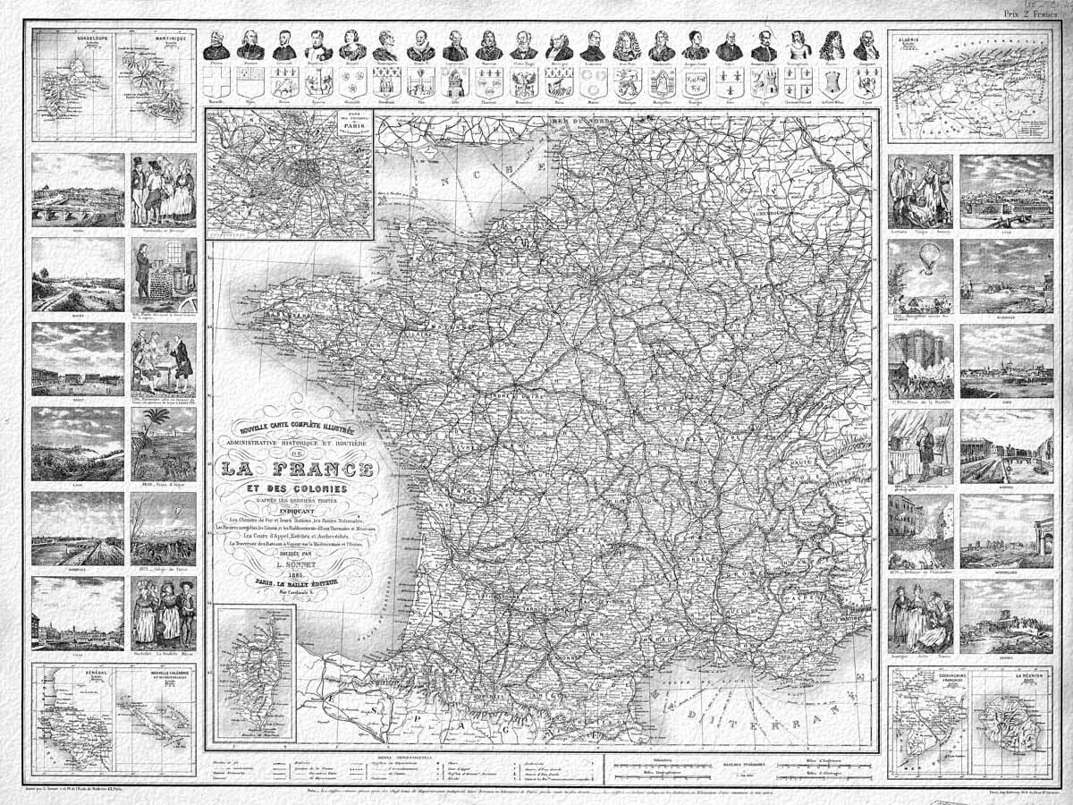 Old French Road Map