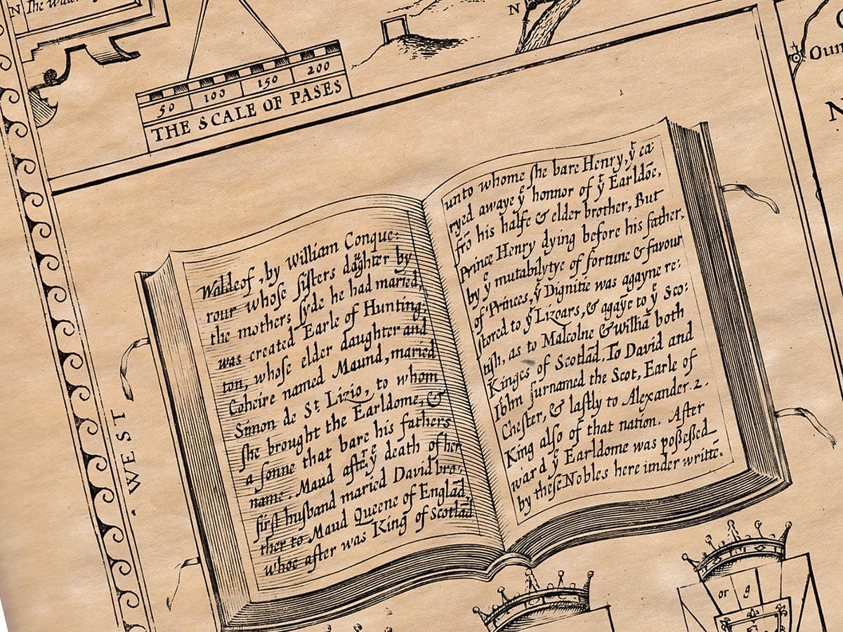 Detail from an old map of Huntingdonshire