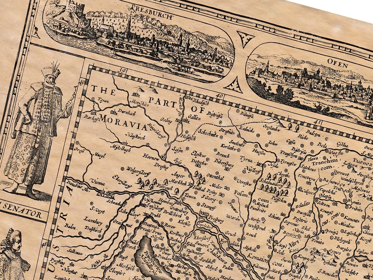 Detail from old Hungary map