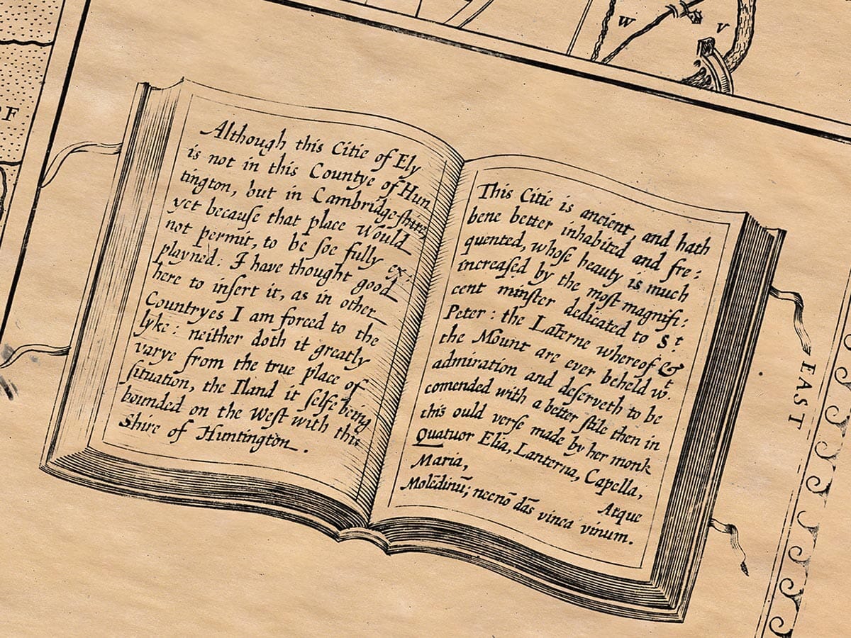 Detail from an old map of Huntingdonshire