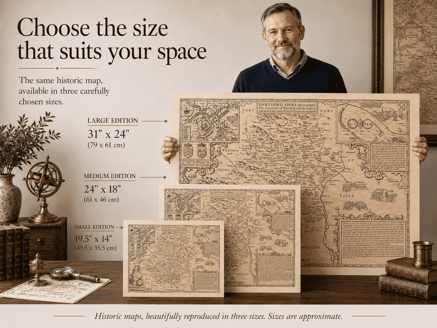 Hertfordshire Map Size Comparisons