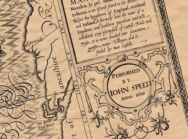 Old map of the Isle of Man