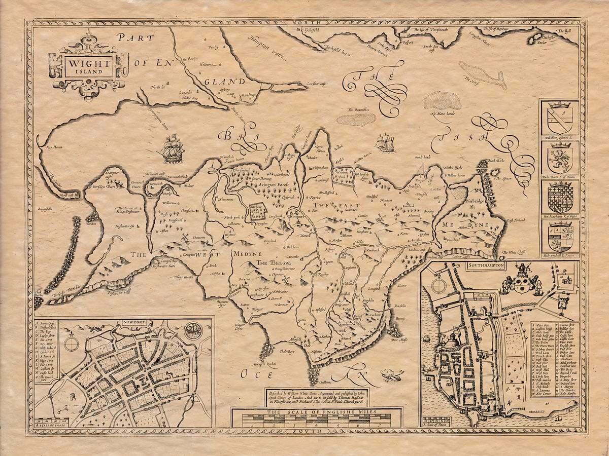 Old Map of the Isle of Wight