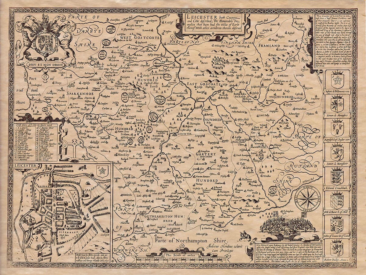 Old Map of Leicester