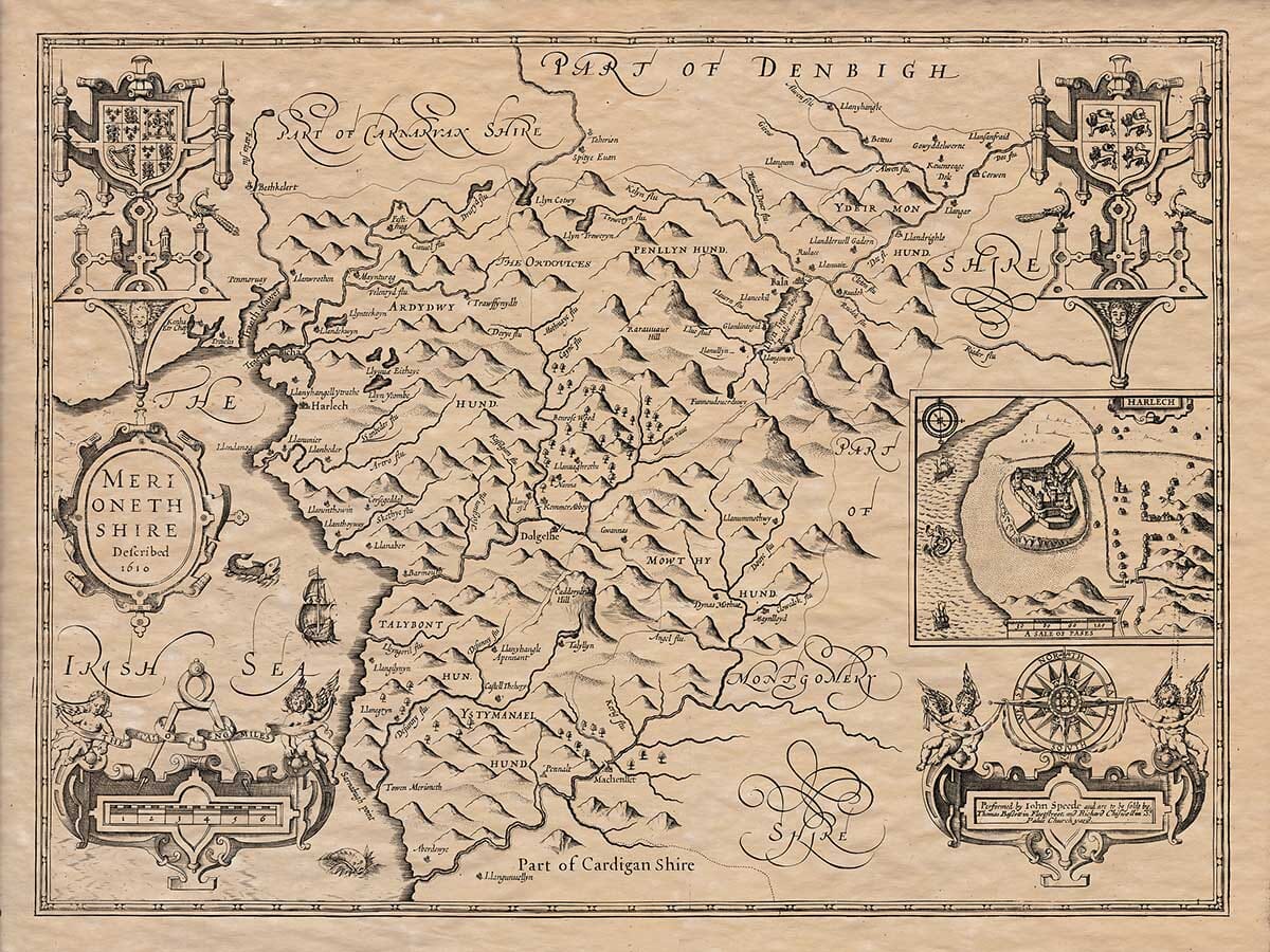 Old Map of Merionethshire