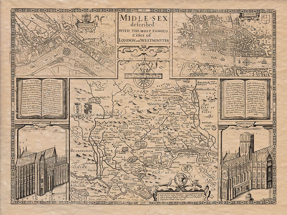 Old Map of Middlesex
