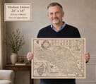 Medium Size John Speed Map Print of North & East Ridings