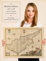 Model displaying Medium sized map print of Cyprus
