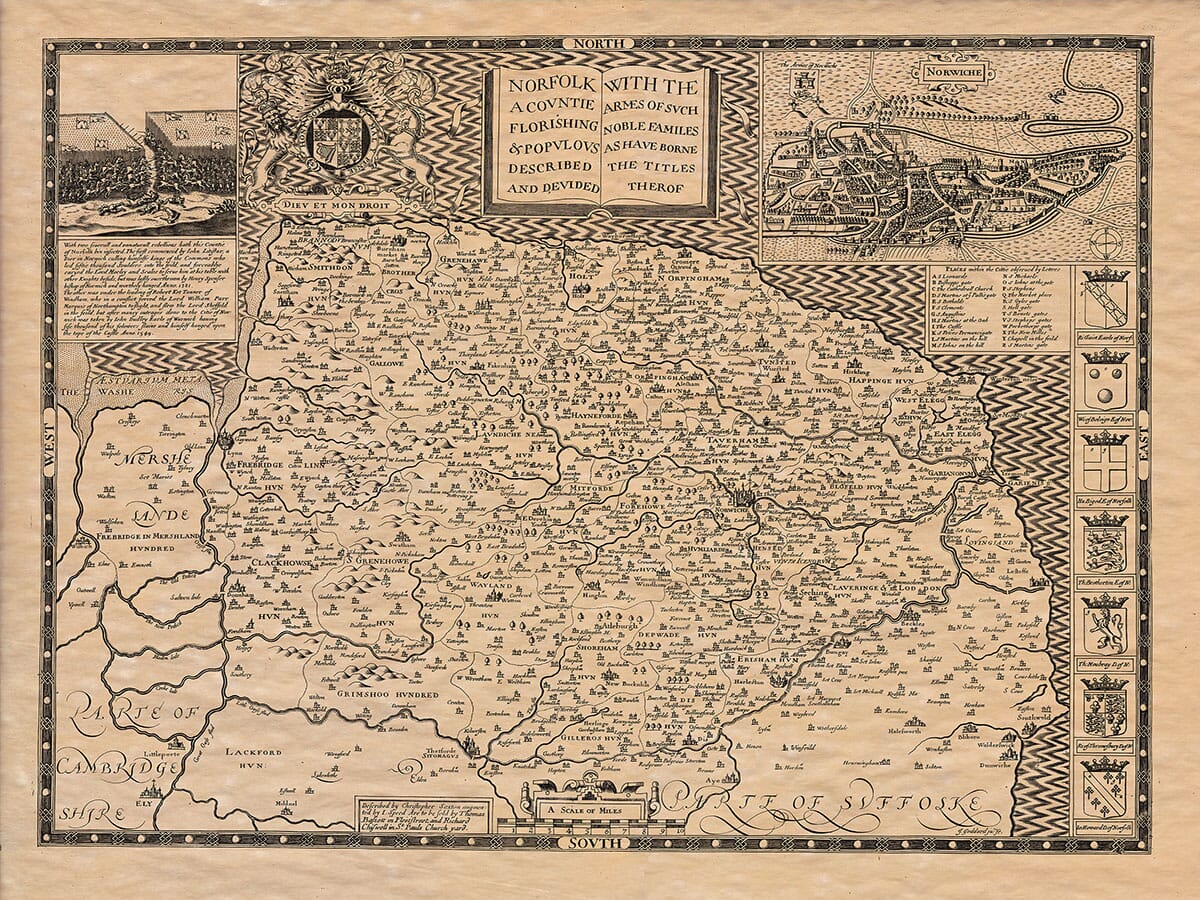 An old map of Norfolk