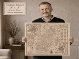 Northampton Old Map Medium Size