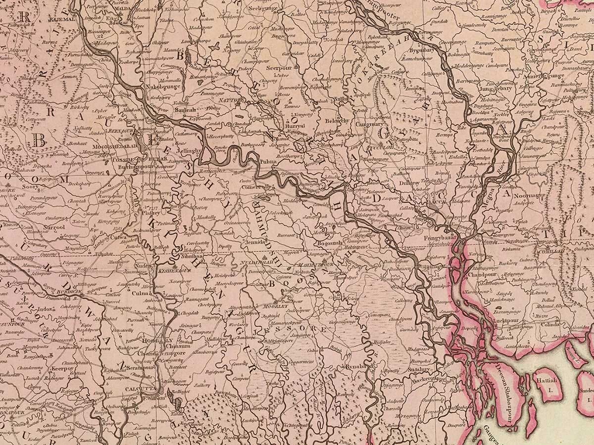 Old Map Bengal detail