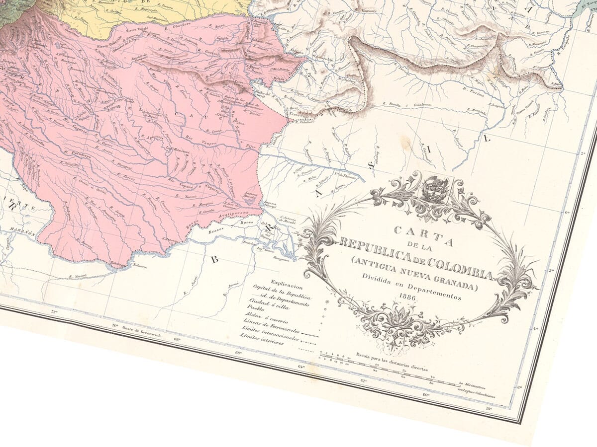 Detail from an Old Map of Columbia