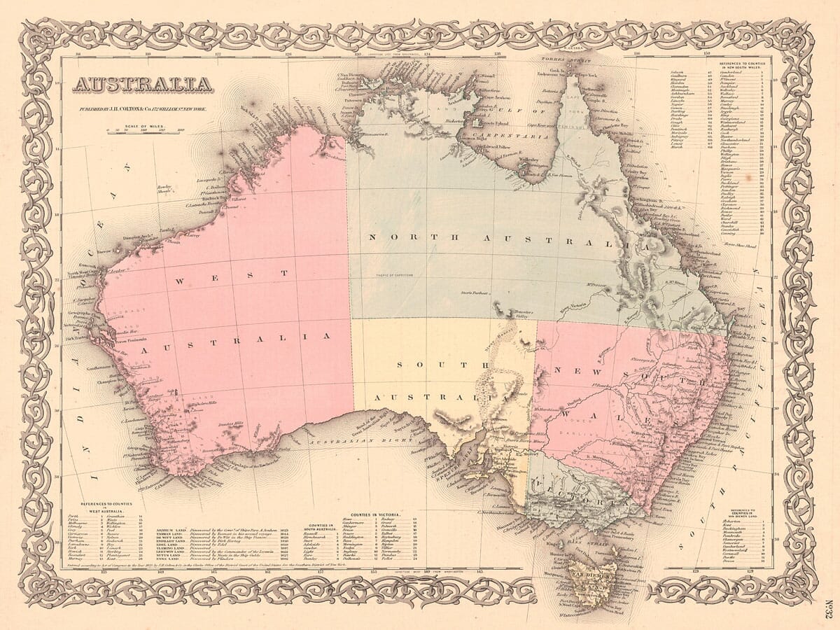 Old Map of Australia