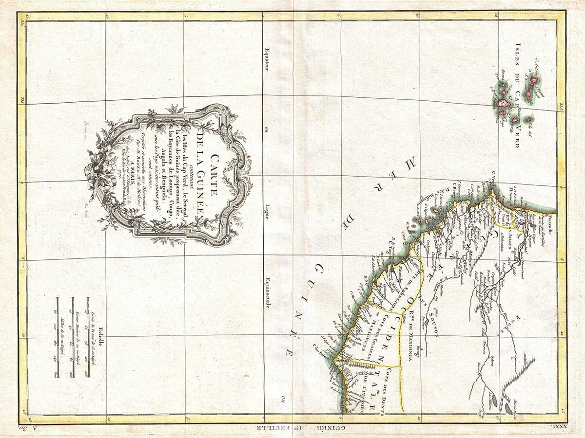 Old Map of Cape Verde