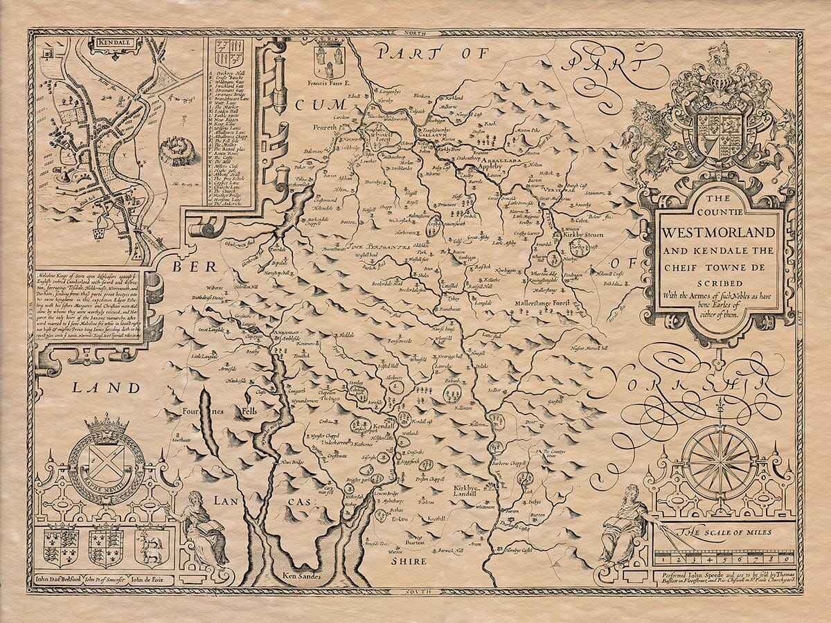 Old Map of Westmoreland