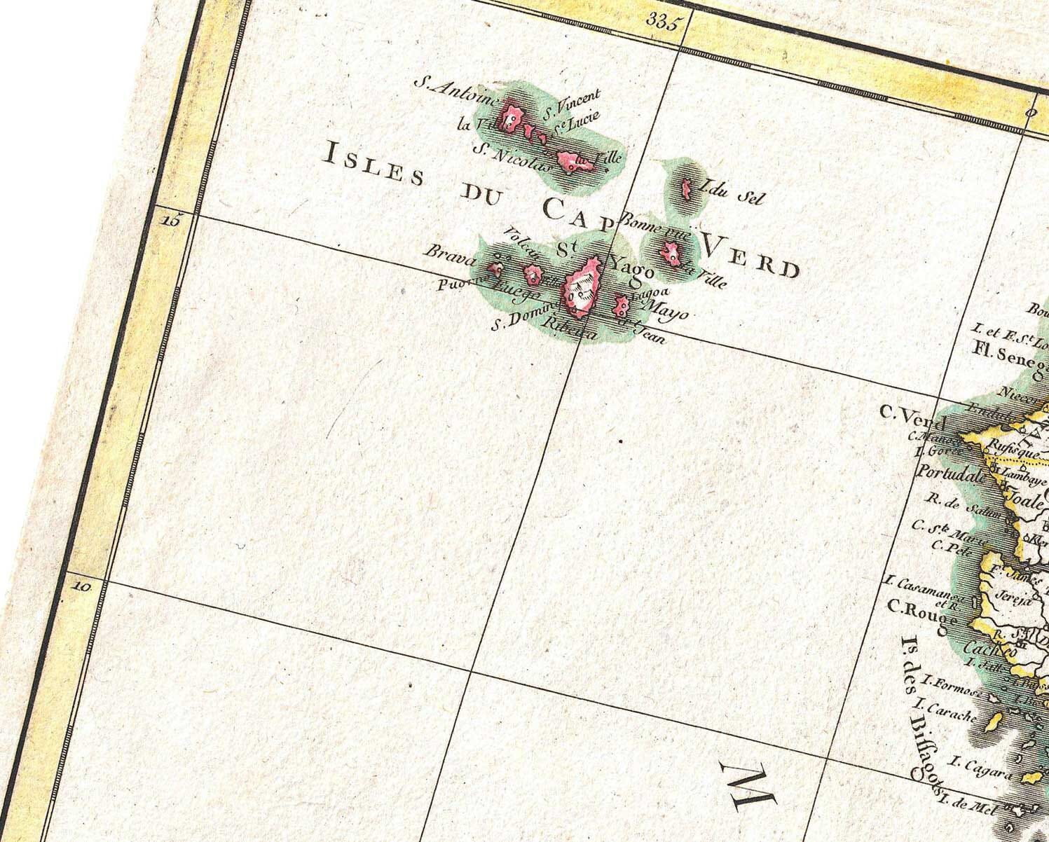 Detail from an Old Map of Cape Verde
