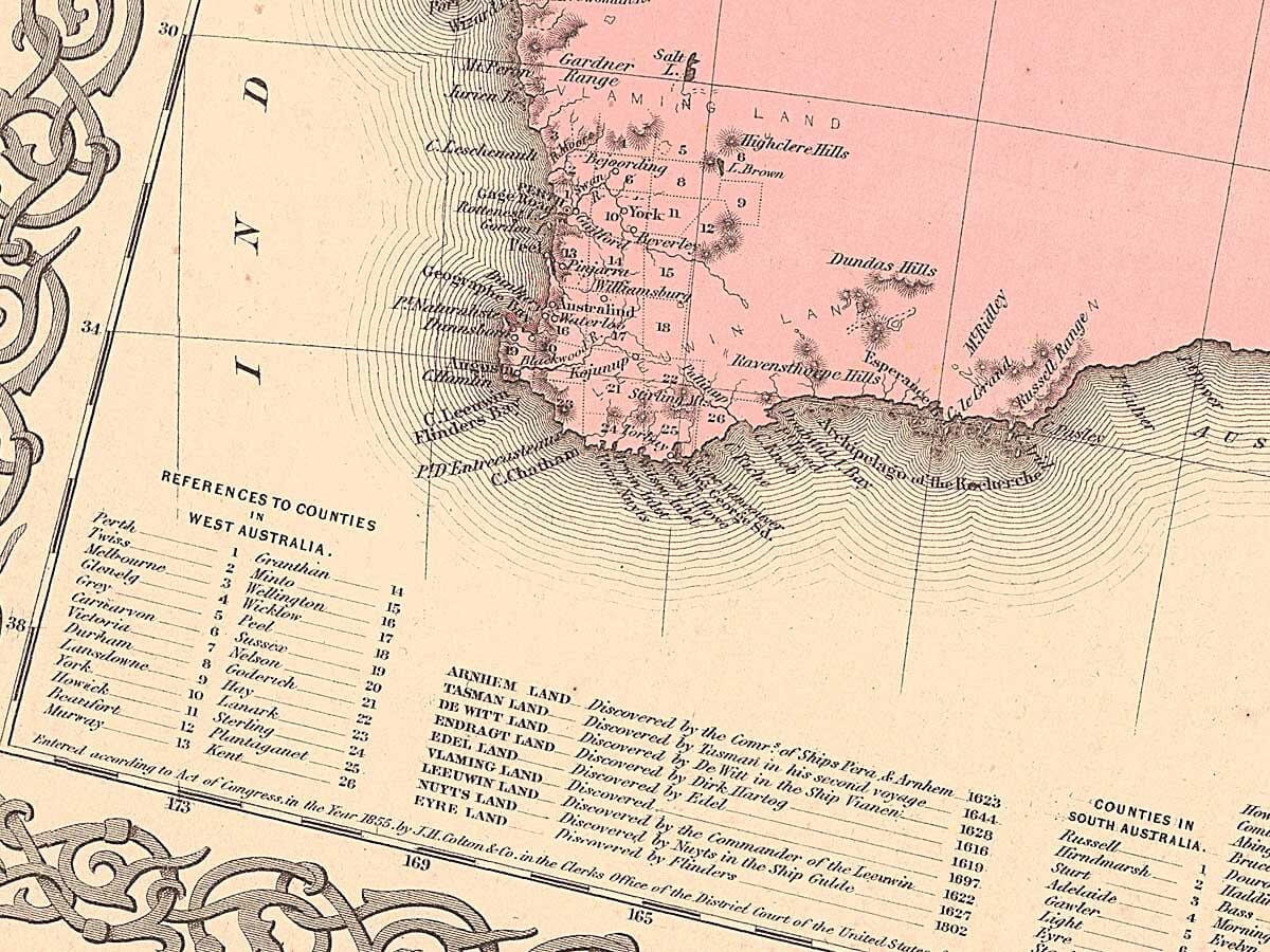 Detail from Old Map of Australia