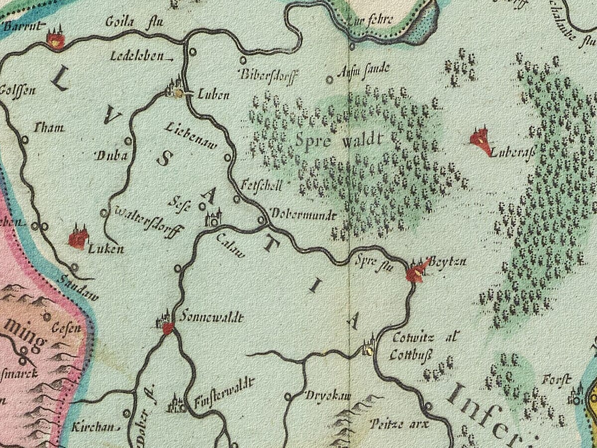 Old Map Saxony detail