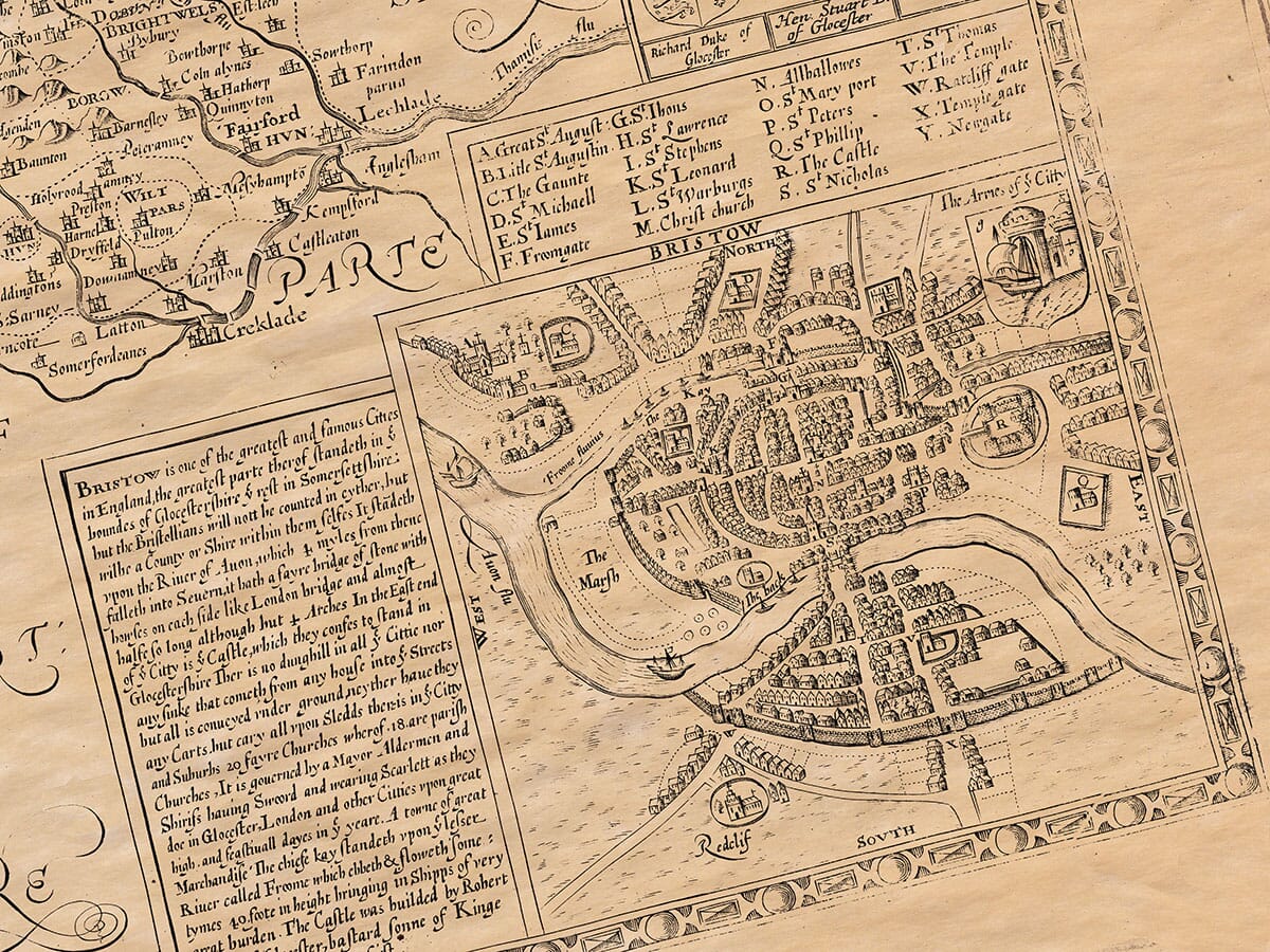 Old Town Plan of Bristol