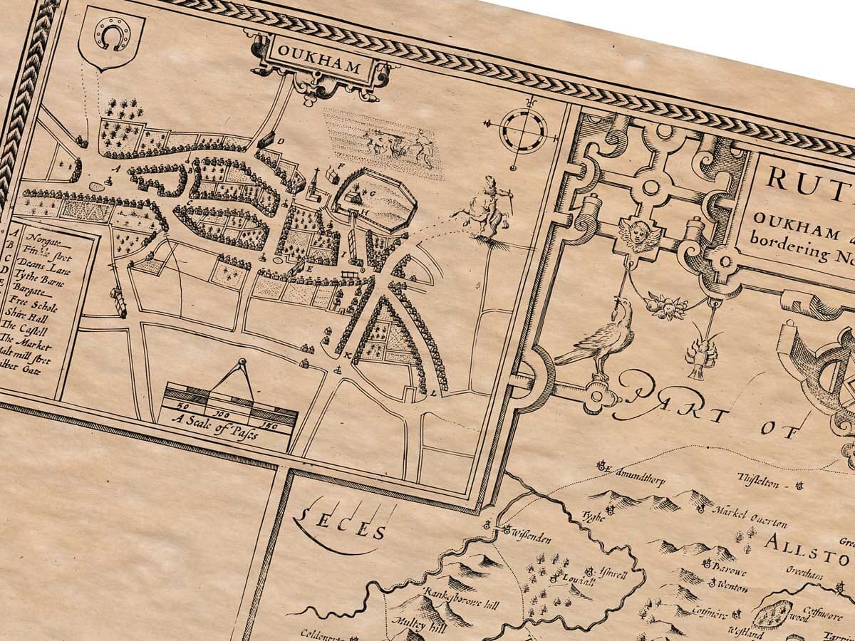 Old Town Plan of Oakham