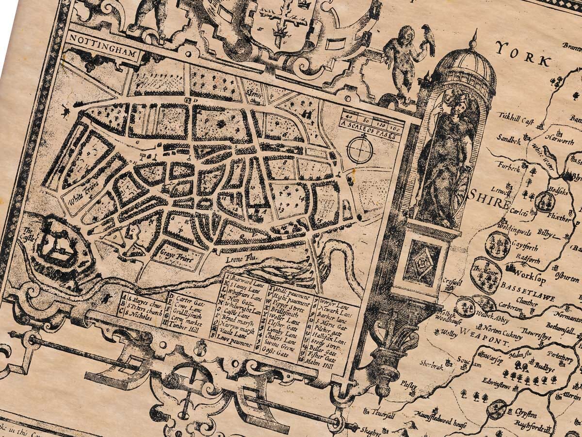 Old Town Plan of Nottingham