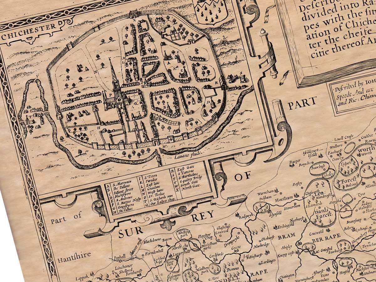 Old Town Plan of Chichester