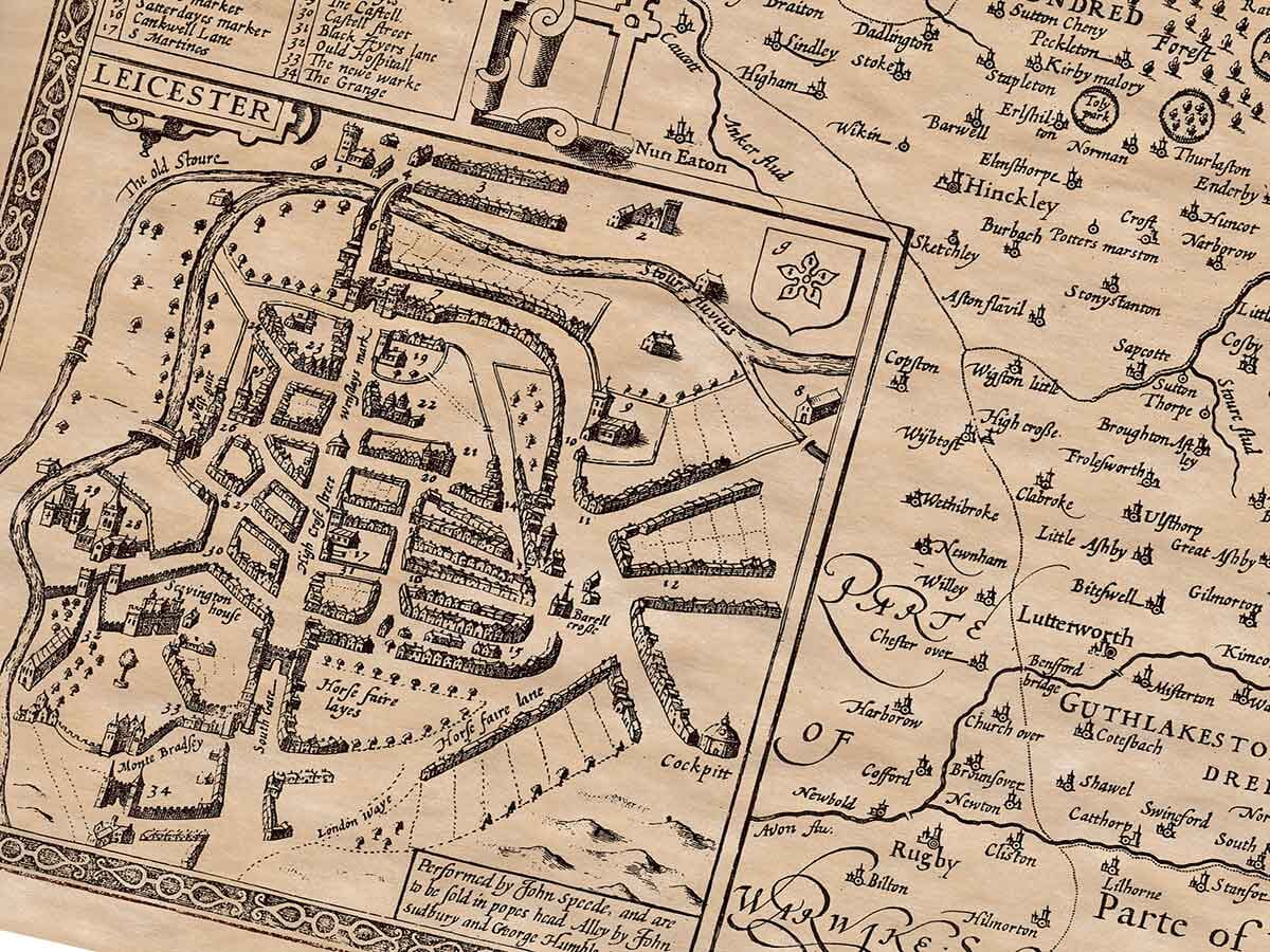 Old Town Plan of Leicester