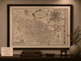 Old Map Yorkshire West Framed