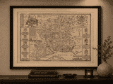 Old Map of Hampshire Framed