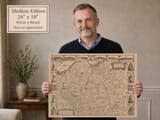 Old John Speed Map of Poland Medium Size