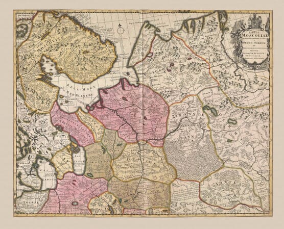 Old Map of Russia by Blaeu