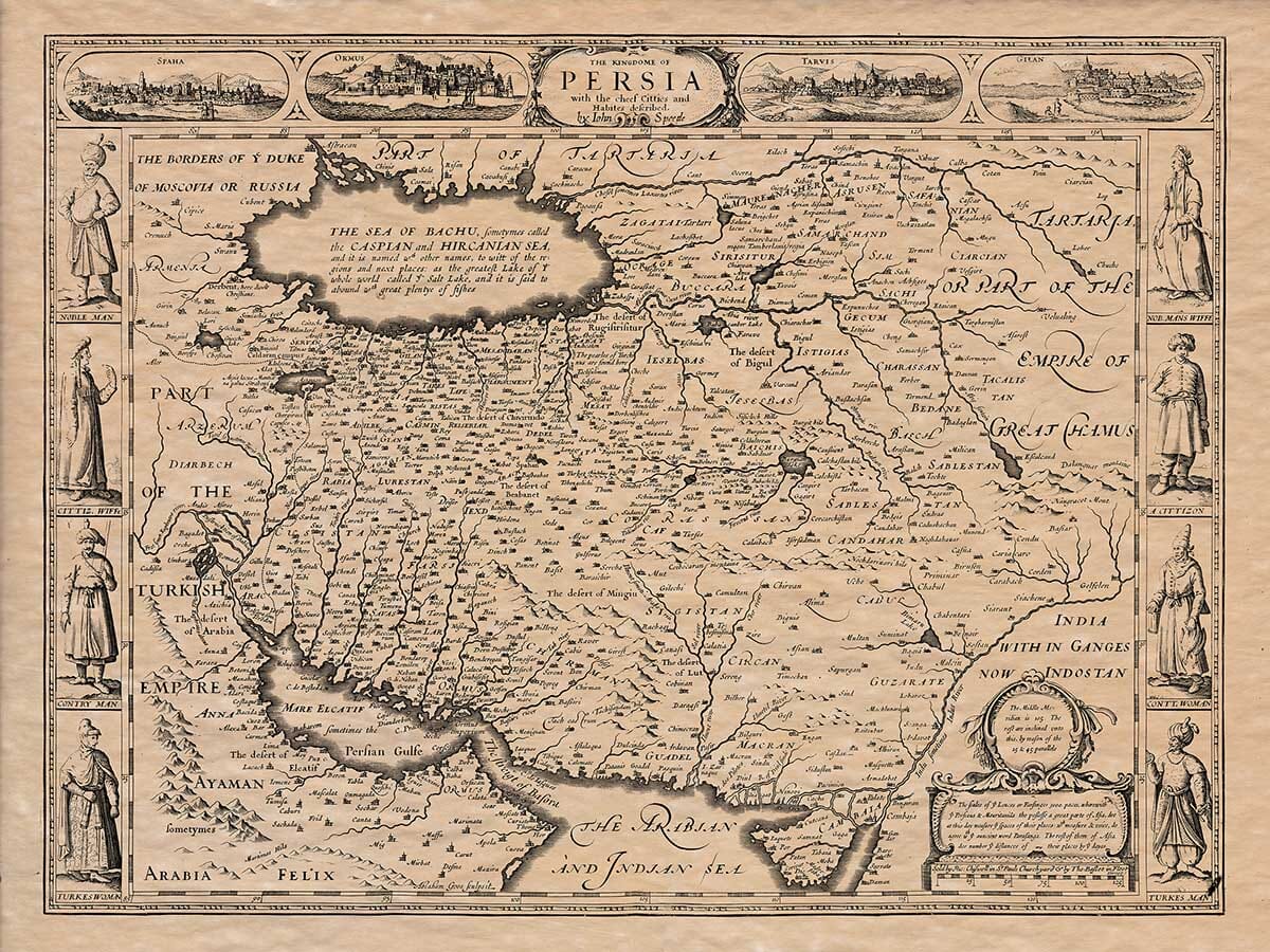 Old Map of Persia