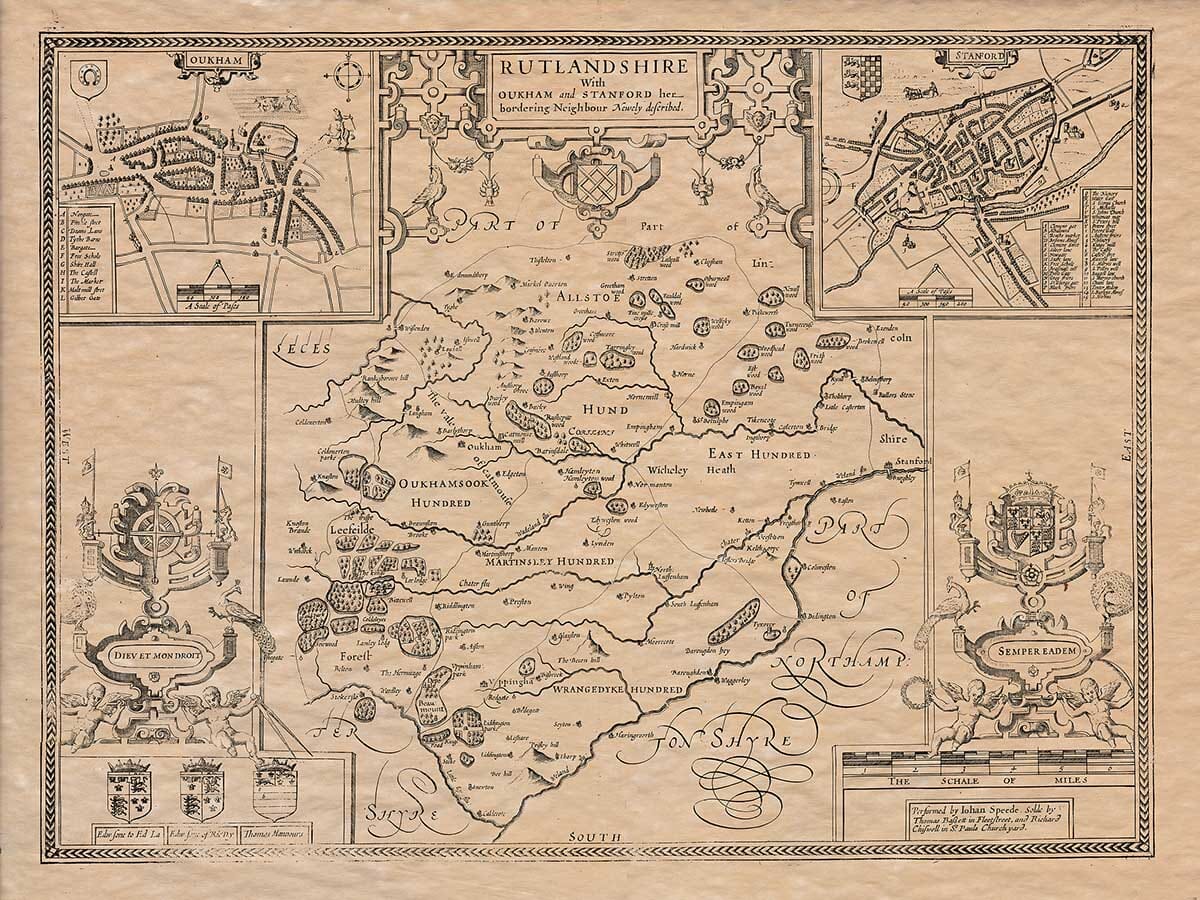 Old Map of Rutland
