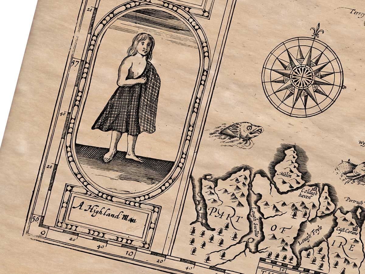 Detail from an old map of Scotland