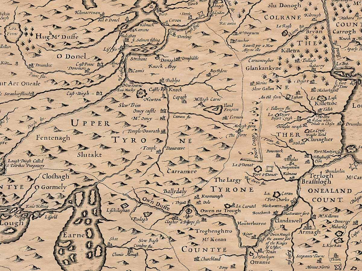 Detail from an old map of Ulster
