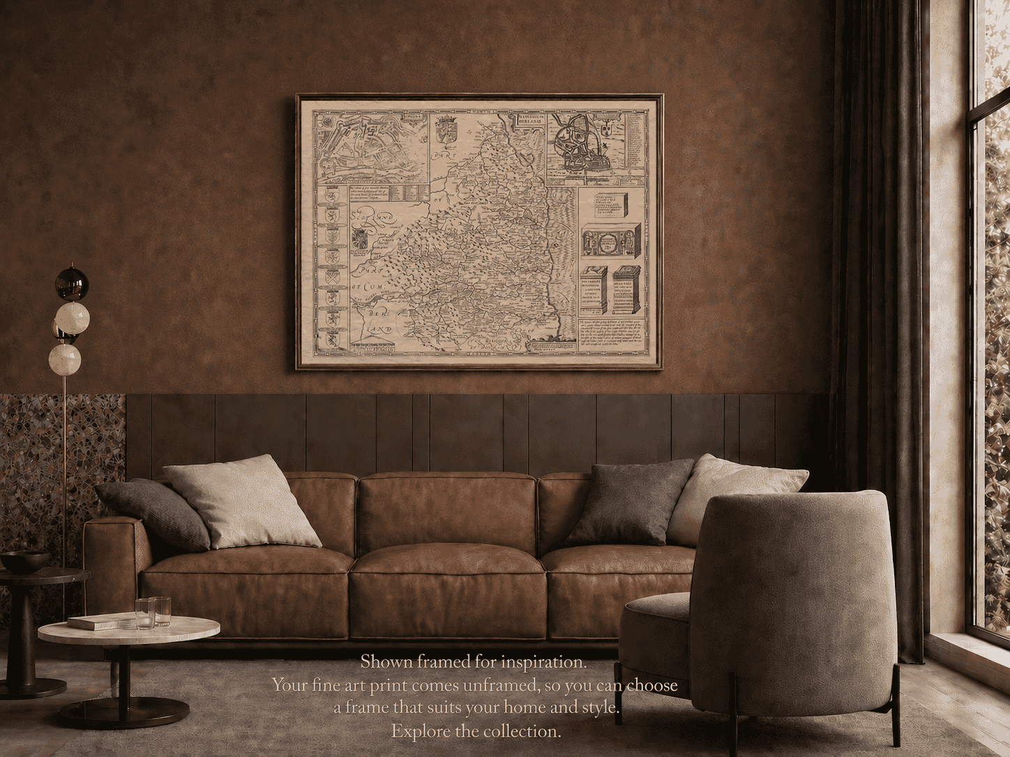 Medium edition Northumberland map held to show scale